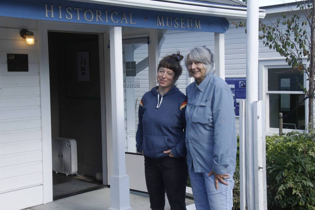 (Photo by Kira Erickson/South Whidbey Record)
Diane Durham and Kyle Walker outside of the South Whidbey Historical Museum, which is undergoing some updates.