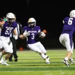 Photo by John Fisken
Oak Harbors Jayson Champignon runs with the ball during the Wildcats 49-21 victory Oct. 11 against Mount Vernon. Oak Harbor has an overall record of 6-1 and wraps up their regular season Friday hosting North Kitsap.