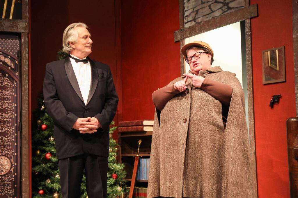 Inspector Goring (Lori Stahl) pays a visit to William Gillettes castle to investigate a mysterious murder. (Photo by Luisa Loi)