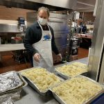 Photo provided
Dave Johnson serves up some mashed potatoes during a previous Mobile Turkey Unit.