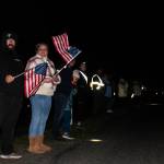 Photo by Sam Fletcher
Members of the Oak Harbor community show support during the procession of Lt. Serena Dug Wileman on Monday.