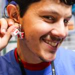 (Photo by Luisa Loi)
The Kentucky Fried Chicken earrings.