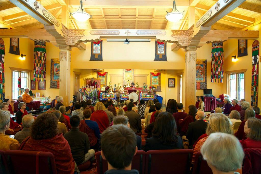 Buddhists meet at the Phagtsok Gedun Choling Temple in Clinton. (Photo provided)
