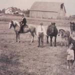 (Photo provided)
Six-year-old Avis Weidenbach, the third girl from the right, poses for a photo with her family at the farm in 1939.