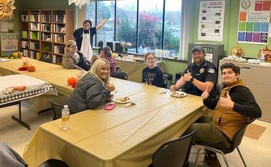 Ian Tiessen, a new intern at the Whidbey News Group, took this photo at the Friendsgiving feast. For the next few months, Tiessen will help the editorial team with the website and social media accounts.