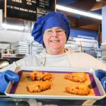 Photo by Luisa Loi
Teri Harget holds some freshly-baked scones.