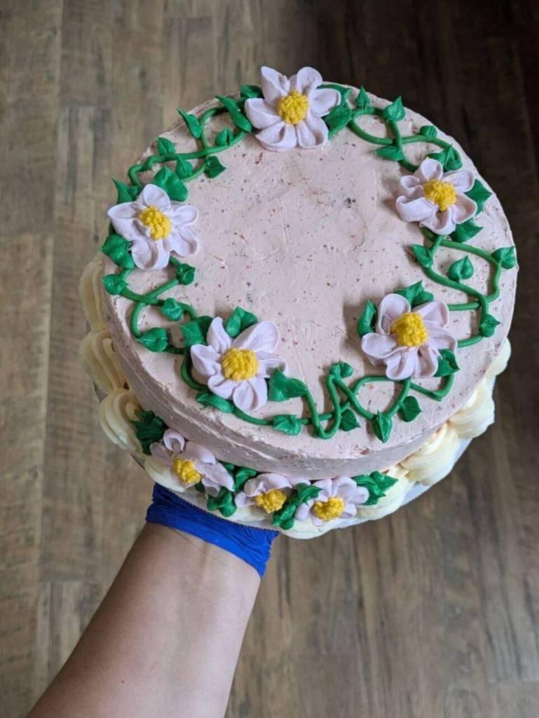 (Photo provided)
A floral strawberry cake by Vickie Berry.