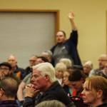 Over 100 people joined for a town hall about SPiN Cafe and the Oak Harbor homeless population Wednesday evening. (Photo by Sam Fletcher)