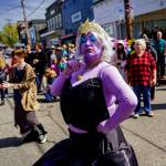 (Photo by David Welton)
Over 300 people turned out for the Welcome the Whales Parade in April, including the villainous sea witch Ursula.