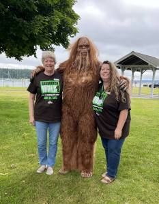 Photo provided
Margaret Livermore and Teresa Bisaw hang out with Sasquatch.