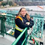 (Photo provided)
Melissa Simmons smiles while working on the Tokitae. While undergoing chemotherapy for her breast cancer, she wont be able to work.