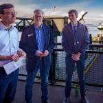 Photo by David Welton
Bob Ferguson was joined by other elected officials, including state Rep. Dave Paul and Rep. Greg Nance, during a visit to the Mukilteo-Clinton ferry route this week.