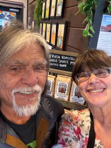 Michelle Cladusbid, with her husband Tony Cladusbid own Beaver Tales Coffee in Coupeville.