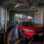 Photo by David Welton
A car drives onto the ferry. For the Mukilteo-Clinton route, vehicles dropped slightly in 2024.