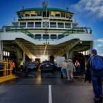 Photo by David Welton
Passengers walk onto the Tokitae ferry in Clinton.