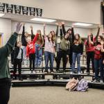 Photo by Luisa Loi
The North Whidbey Middle School Choir sings "Jambo," a song in Swahili, a language spoken in East Africa.