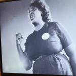 (Photo by Kate Poss)
During the event, participants saw a recording of Fannie Lou Hamer testifying at the 1964 Democratic National Convention, speaking of police brutality she received while trying to register voters.
