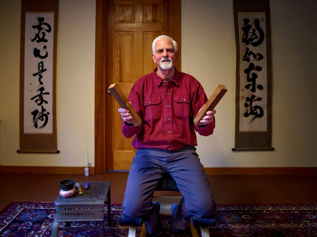(Photo by David Welton)
Kurt Hoelting uses clackers to signify the beginning of meditation. His Zen practice is a common thread that runs through his new book of adventures, Apprentice to the Wild.