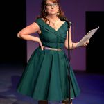 (Photo by Whidbey Island Center for the Arts)
Deana Duncan, WICAs artistic executive director, plays the role of Suzy Spencer in Flemming: An American Thriller.