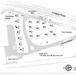(Photo provided)
This graphic shows where new electrical pedestals will go on the campground and how much power each will have.