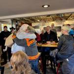 (Photo provided)
Bob Herzberg and Mayor Kennedy Horstman share a hug.