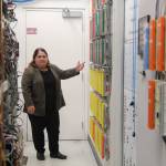The colorful devices on the right, called voters, are also used to communicate with the radio towers. These need to be replaced as well. (Photo by Luisa Loi)