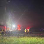 (Photo provided)
Kenn Petersen took this photo after the Dec. 2 crash that killed 15-year-old Grace Horn. The vehicle came just a few feet from where Jeff Pangburn was lying in a gazebo.