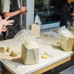 Pottery class begins with pounding, rolling and shaping the clay at the Whidbey Clay Center in Freeland. (Patricia Guthrie / Special to The Herald)