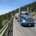 Photo by Robert Sweeton
A heavy truck passes over Deception Pass Bridge.