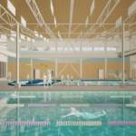 This concept image shows the the South Whidbey Aquatic Recreational Centers natatorium.