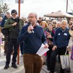 (Photo by David Welton)
Sno-Isle Library Executive Director Eric Howard speaks at the opening ceremony.