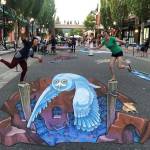 (Photo from the 2019 PNW ChalkFest in Redmond)
This three-dimensional art piece by Remko van Schaik is an example of what people could find when strolling through Windjammer Park at Oak Harbors own edition of ChalkFest, which could take place this summer.