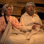 (Photo by Allyson Meyer/Whidbey Island Center for the Arts)
Husband Tevye (played by James Hinkley) and wife Golde (Alyssa Keene) discuss a nightmare in Fiddler on the Roof.