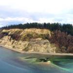 An aerial view of Double Bluff from above. (Photo provided by Whidbey Camano Land Trust)