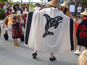 Photo by Howard Garrett
Tsimshian Hyyuuk Dancers perform at a previous Water Festival.