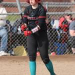 Teagan Calkins and her weapon of choice. (Photo by John Fisken)