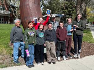 The South Whidbey Nerdy Birdies, the Falcon math team, succeeded at the Washington State High School Math Competition last weekend. The teams placed first and third in the topical contest category and third in team problem among all Division 2 schools in the state. Team members are Aaron Biehler (11), Dylan McKnight (9), Elliot Fortney (9), Elsa Layman (11), Kate Morgan (11), Solomon Hilliard (10), Stella Bobbitt (9) and Teddy Alexander (10).The students are led by community volunteer Clyde Monma. The Nerdy Birdies started in 2014. They have placed in the top 3 every year since and have placed 1st six times. The Nerdy Birdies also participates in the monthly Northwest Math League friendly competitions with eight other regional high schools. The Math Olympiad program started with a 6th grade team in 2010 and has grown to include Grades 6-12. The program is supported, in part, by a SWSD grant as part of the Highly Capable Learners Program.