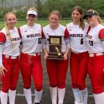 CHS sluggers, from left, are Taylor Brotemarkle, Jada Heaton, Teagan Calkins, Mia Farris, and Madison McMillan made it to state in volleyball and softball this year. (Grant Van Dyke photo)