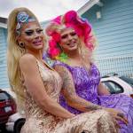 Drag queens provided entertainment at the festival afterwards.