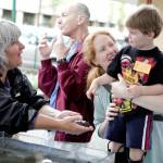 A child reacts to seeing a sea creature (Photo provided)