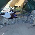 Melted porta-potty at Volunteer Park. Photo From Oak Harbor's Facebook page