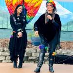 Ameina Qazi and her mother, Aysha Qazi, took the stage at Buskers Corner. (Provided by Ameina Qazi)