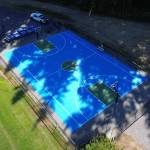 Photo courtesy of South Whidbey Parks and Recreation 
An aerial view shows the newly resurfaced basketball court in South Whidbey Community Park.