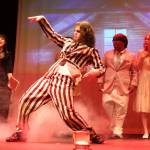 Photo by Marina Blatt
Beetlejuice dances creepily in front of a ghost-torturing contraption. From left, Liv Phillips, Ray Graham Ray, Cyrus Amor and Cora Fix.