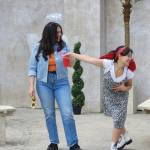 Carmen Cecilia Retzer as Beatrice and Hannah Nguyen as Hero, in Island Shakespeare Festivals Much Ado About Nothing, directed by Chad Dexter Kinsman (Photo provided by ISF).