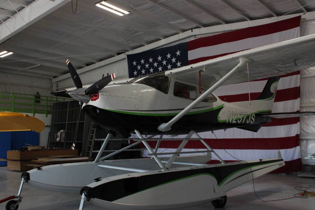 A plane inside the DeLaurentis International Airport hangar (Photo by Allyson Ballard).
