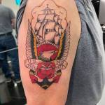 (Photo provided) Gary Zimmermans large ship tattoo.