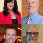 From top left, moving clockwise, hospital board candidates on the primary election ballot include Morgan Cooper, Dennis Rochier, Ted Smith and Kirk Gasper.