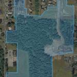 An aerial view of the property outlined in the Memorandum of Agreement, taken in 2007 and included in Town Council materials. Photo by Coupeville.