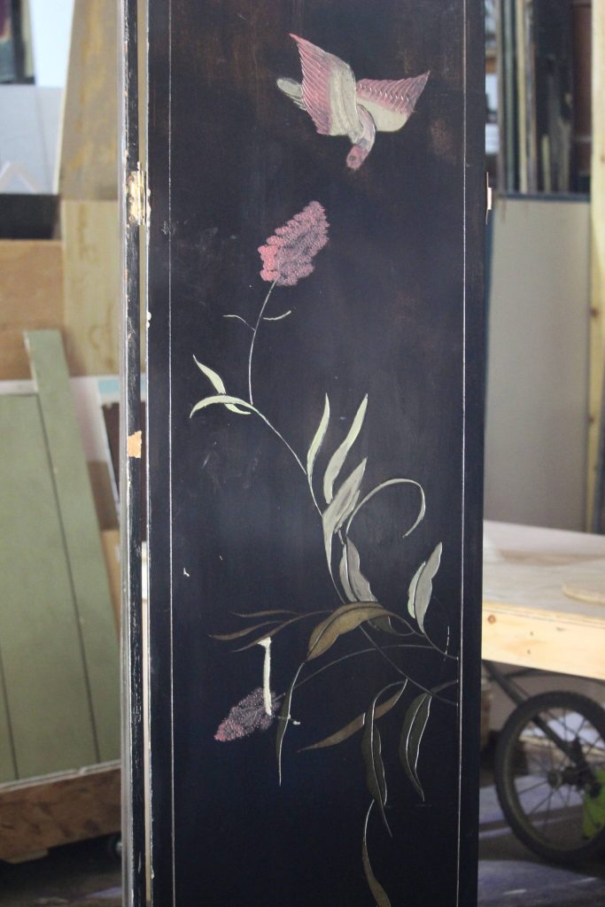 (Photo by Marina Blatt) A glamorous privacy wall is for sale.